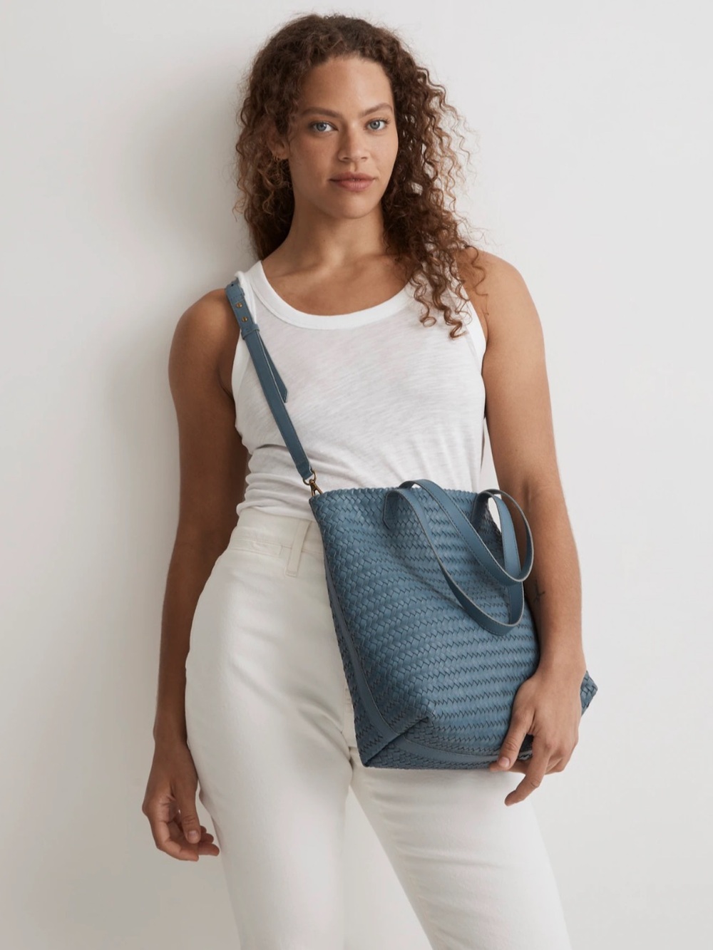 Madewell The Medium Transport Tote:
Woven Leather Edition